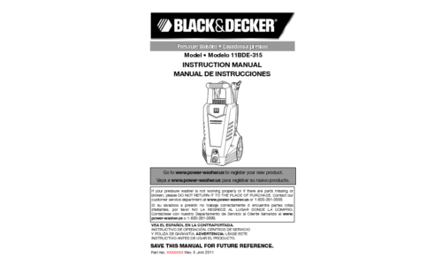 Black and Decker 11BDE-315 User Manual