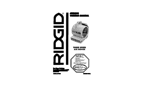 RIDGID Camping Equipment AM2500 User Manual