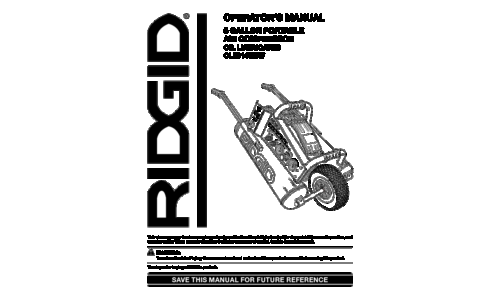 RIDGID Air Compressor OL50145MW User Manual