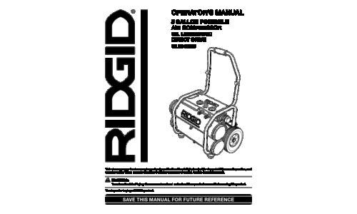 RIDGID Air Compressor OL50135W User Manual