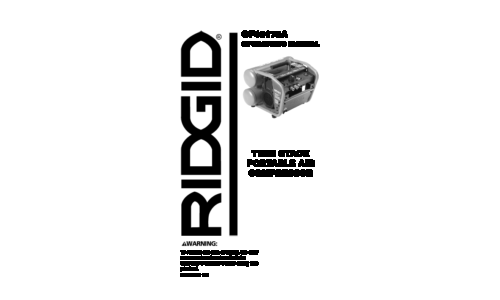 RIDGID Air Compressor OF45175A User Manual