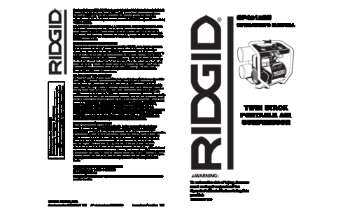 RIDGID Air Compressor OF45150B User Manual