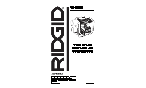 RIDGID Air Compressor OF45150 User Manual