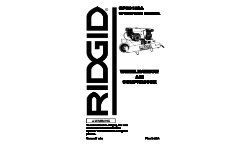 RIDGID Air Compressor GP90150A User Manual