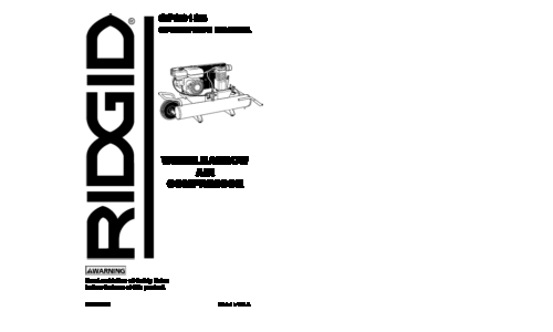 RIDGID Air Compressor GP90135 User Manual