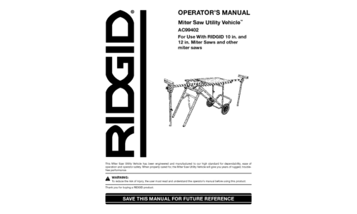 RIDGID AC99402 User Manual