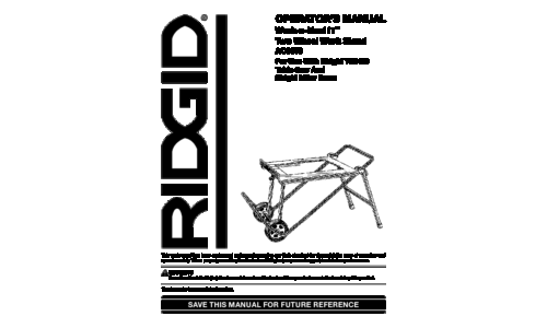 RIDGID AC9930 User Manual