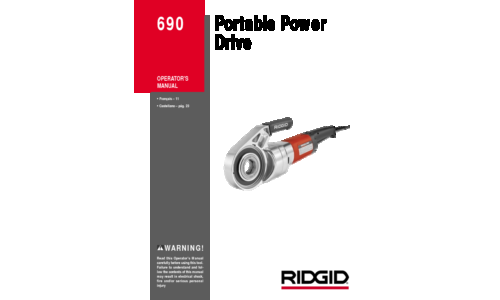 RIDGID 690 User Manual