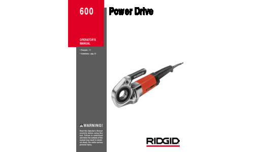 RIDGID 600 User Manual