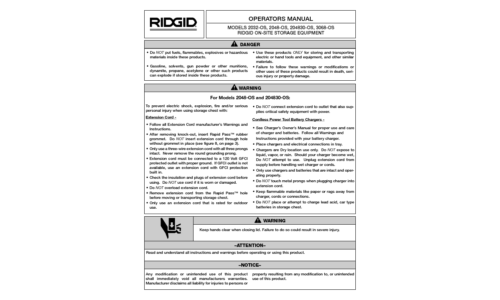 RIDGID 204830-OS User Manual