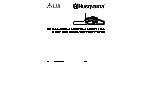 Husqvarna 545 Mark II, 545G Mark II, 550XP Mark II Chainsaw User Manual