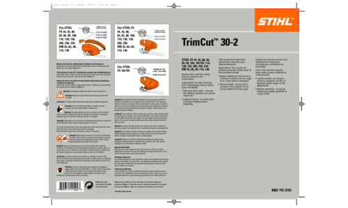 Stihl TrimCut 30-2 User Manual