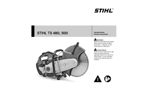 Stihl TS 480i, 500i Cutter User Manual