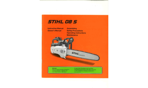 Stihl 08S Chainsaw User Manual
