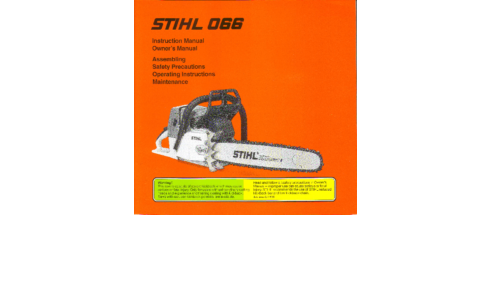 Stihl 066 Chainsaw User Manual