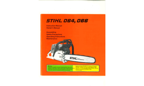 Stihl 064, 066 Chainsaw User Manual