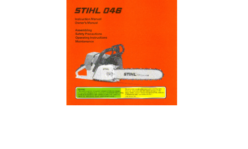 Stihl 046 Chainsaw User Manual