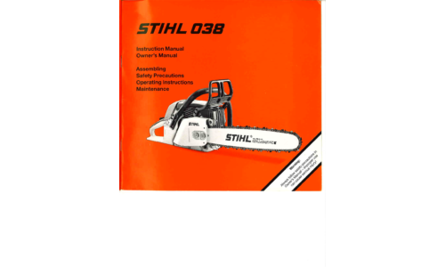 Stihl 038 Chainsaw User Manual