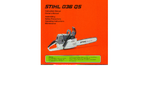 Stihl 036QS Chainsaw User Manual