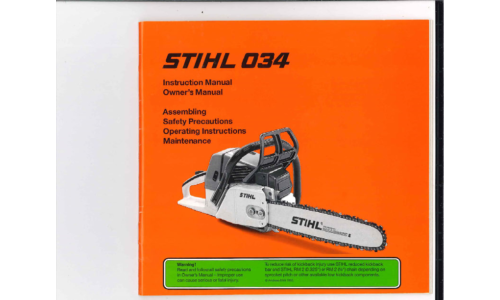 Stihl 034 Chainsaw User Manual