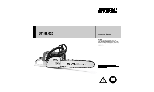 Stihl 026 Chainsaw User Manual