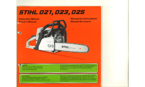 Stihl 021, 023, 025 Chainsaw User Manual
