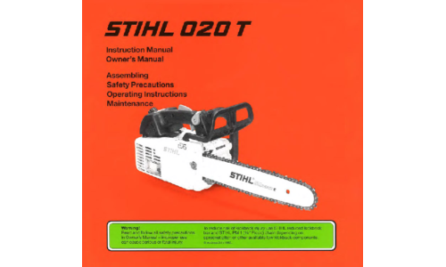 Stihl 020T Chainsaw User Manual
