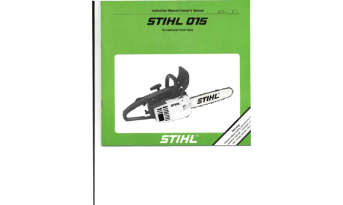 Stihl 015 Chainsaw User Manual