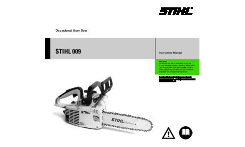 Stihl 009 Chainsaw User Manual