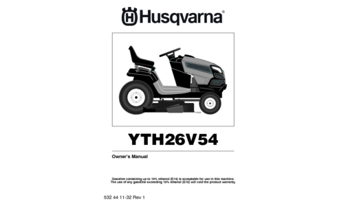 Husqvarna   YTH26V54 2010-12 532441132 NAen 96043013200 User Manual