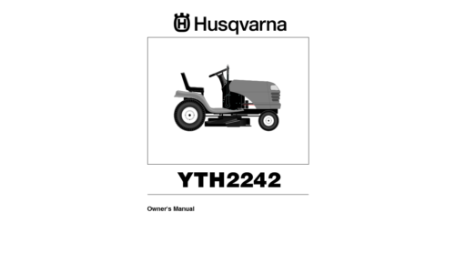 Husqvarna   YTH 2242 A 954570383 2003-01 Ride Mower User Manual