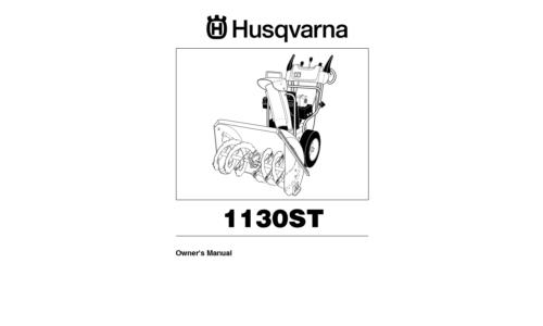 Husqvarna   HU 1130 ST B 954223081 2004-03 Snow Thrower User Manual
