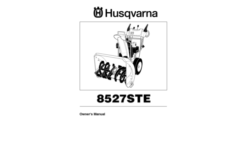 Husqvarna   HL 8527 STE A 954223654 2004-03 Snow Thrower User Manual