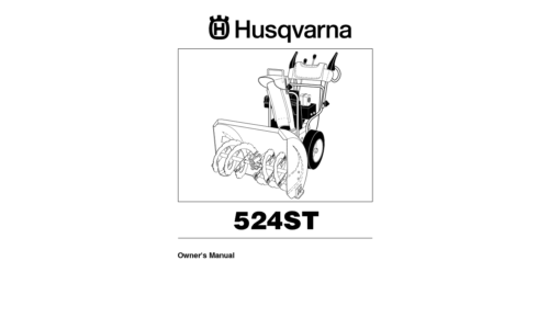 Husqvarna   HL 524 ST A 954633552 2004-03 Snow Thrower User Manual