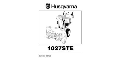 Husqvarna   HL 1027 STE A 954633545 2004-03 Snow Thrower User Manual