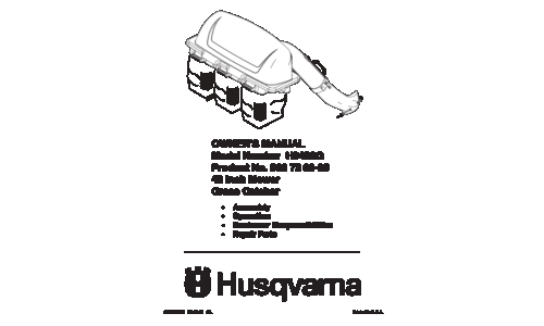 Husqvarna   H 342 SG Grass Catcher 960730008 2006-12 Accessory (Ride Mower) User Manual