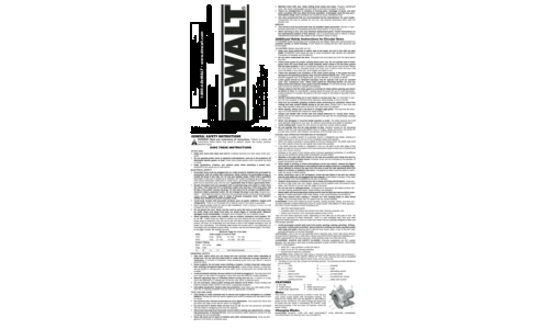 DeWalt Welder DW367 User Manual