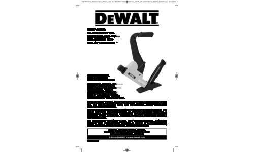 DeWalt Staple Gun DWFP12569 User Manual