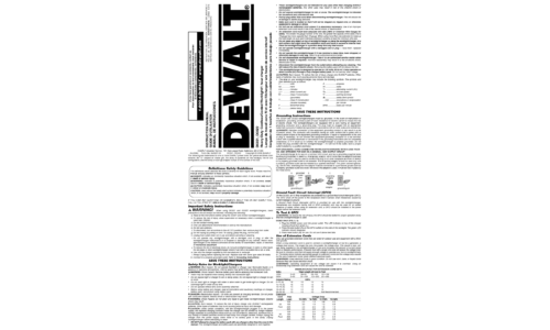 DeWalt Speaker DC021 User Manual