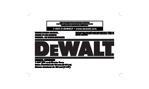 DeWalt Saw DWE575 User Manual