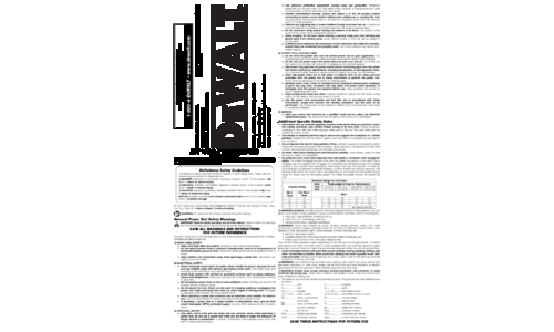 DeWalt Saw DWE304 User Manual