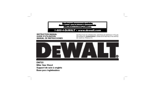 DeWalt Saw DW723 User Manual