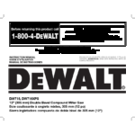 DeWalt Saw DW716XPS User Manual