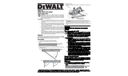 DeWalt Saw DW5100 User Manual