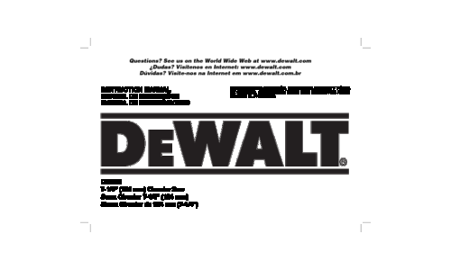 DeWalt Saw DW366 User Manual