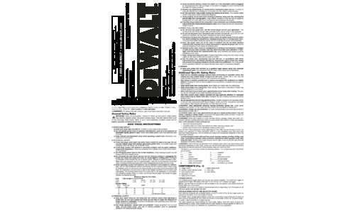 DeWalt Saw DW310 User Manual