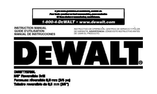 DeWalt DWMT70786L User Manual