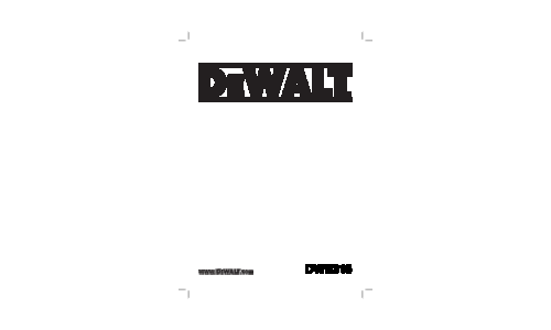 DeWalt DWE315 User Manual