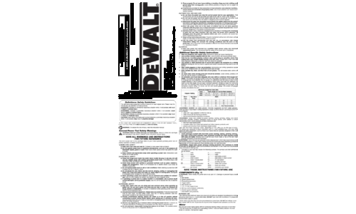 DeWalt DWD460 User Manual