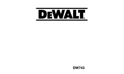DeWalt DW743 User Manual
